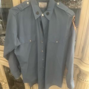 FDNY Fireman long sleeve Dress Shirt with Epelets